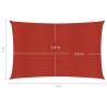 Sunshade Sail 160 g/m² Red 2x4 m - UV Protection for Outdoors