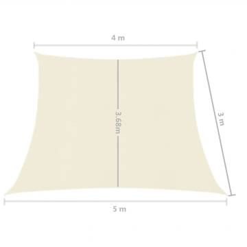 Sunshade Sail 160 g/m² Cream 4/5x3 m HDPE - Buy Online