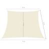 Sunshade Sail 160 g/m² Cream 4/5x3 m HDPE - Buy Online