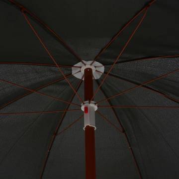 Elegant 180 cm Anthracite Parasol with Steel Pole | HipoMarket