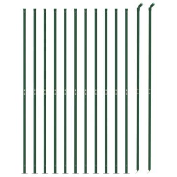 Wire Mesh Fence with Flange Green 1x25 m - Durable & Versatile