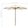 Elegant Sand White Parasol 300x258 cm - Hipomarket UK