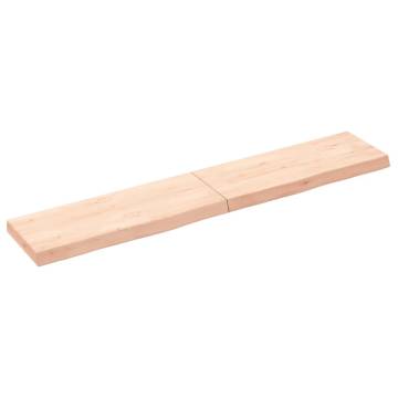 Solid Oak Wall Shelf 160x30 cm | Rustic Storage Solution