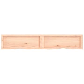 Solid Oak Wall Shelf 160x30 cm | Rustic Storage Solution