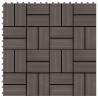 22 pcs Decking Tiles 30x30 cm 2 sqm WPC Dark Brown Colour dark brown Pattern pattern 3 Number of 22 