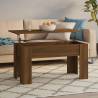 Brown Oak Coffee Table 101x49x52 cm | Modern Lift-Top Design