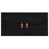 Wall Cabinets 2 pcs Black - Solid Pine Wood | HipoMarket UK