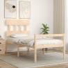 Solid Wood Bed Frame with Headboard - Single Size