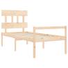 Solid Wood Bed Frame with Headboard - Single Size