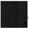 Wall Cabinets 2 pcs Black - Solid Pine Wood | HipoMarket UK