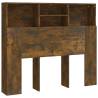 Stylish Smoked Oak Headboard Cabinet | HipoMarket