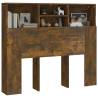 Stylish Smoked Oak Headboard Cabinet | HipoMarket