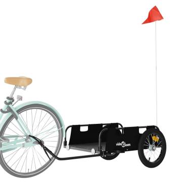 Bike Trailer - Black Oxford Fabric & Iron | Durable & Versatile