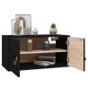 Wall Cabinets 2 pcs Black - Solid Pine Wood | HipoMarket UK