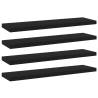 Bookshelf Boards 4 pcs Black 40x10x1.5 cm Engineered Wood Colour black Size 40 x 10 x 1.5 cm Quantity in Package 4 