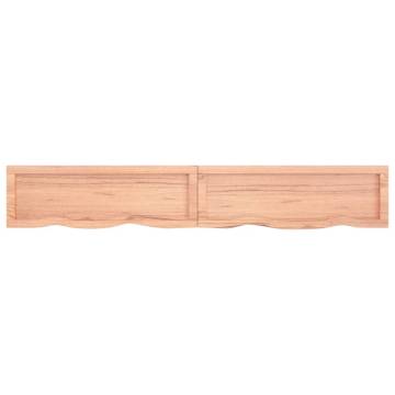 Wall Shelf Light Brown - Solid Oak Wood | HipoMarket