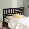 Bed Headboard Black 146x4x100 cm Solid Wood Pine Colour black Size 146 x 100 cm Quantity in Package 1 