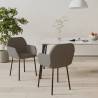 Elegant Dark Grey Velvet Dining Chairs - Set of 2