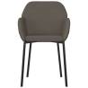 Elegant Dark Grey Velvet Dining Chairs - Set of 2