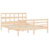 Solid Wood Bed Frame with Headboard 160x200 cm | HipoMarket