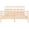 Solid Wood Bed Frame with Headboard 160x200 cm | HipoMarket