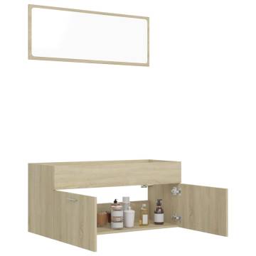 Stylish 2 Piece Bathroom Furniture Set | Sonoma Oak