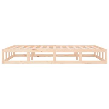 Solid Wood Bed Frame 140x190 cm - Modern & Sturdy Design