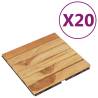 Decking Tiles 20 pcs 30x30 cm Solid Wood Teak - Hipomarket