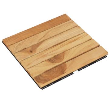 Decking Tiles 20 pcs 30x30 cm Solid Wood Teak - Hipomarket