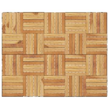 Decking Tiles 20 pcs 30x30 cm Solid Wood Teak - Hipomarket