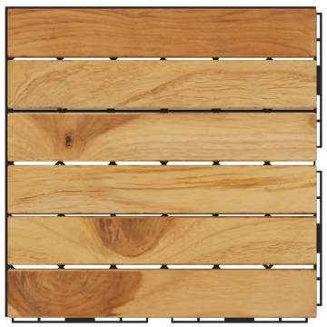 Decking Tiles 20 pcs 30x30 cm Solid Wood Teak - Hipomarket