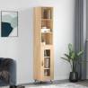 Highboard Sonoma Oak 34.5x34x180 cm Engineered Wood Colour sonoma oak Quantity in Package 1 Model 1 glass door 