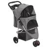 Folding Dog Stroller Grey 80x46x98 cm Oxford Fabric Colour grey 