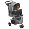 Folding Dog Stroller Grey - Comfortable & Portable | Hipomarket UK