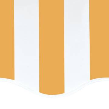 Replacement Awning Fabric Yellow & White 6x3.5m - Hipomarket