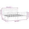 Solid Wood Pine Bed Frame with Headboard - 200x200 cm