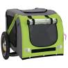 Pet Bike Trailer - Green & Grey Oxford Fabric & Iron