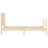 Solid Wood Bed Frame with Headboard 90x200 cm - HipoMarket