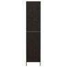 Room Divider 4-Panel Black Water Hyacinth | Stylish Privacy Screen