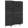 Room Divider 4-Panel Black Water Hyacinth | Stylish Privacy Screen