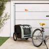 Pet Bike Trailer Grey and Black Oxford Fabric&Iron Colour black and grey Size 69 x 133.5 x 73.5 cm 