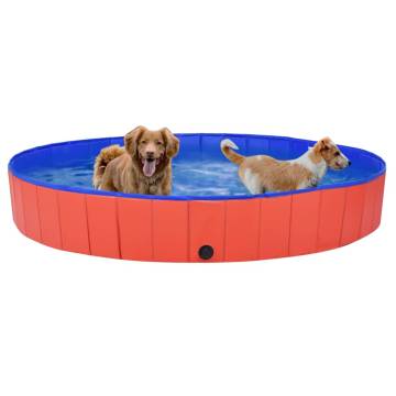 Foldable Dog Swimming Pool Red 200x30 cm - Hipomarket