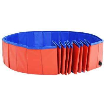 Foldable Dog Swimming Pool Red 200x30 cm - Hipomarket