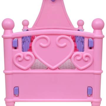 Kids' Pink & Purple Playroom Toy Doll Bed | HipoMarket