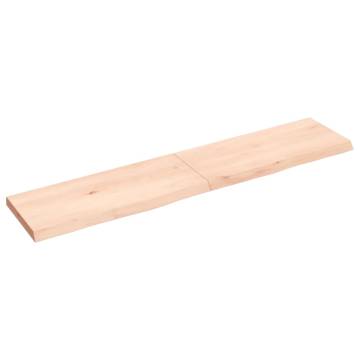 Rustic Untreated Solid Oak Wall Shelf - 140x30 cm | HipoMarket