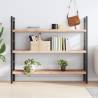 Rustic Untreated Solid Oak Wall Shelf - 140x30 cm | HipoMarket