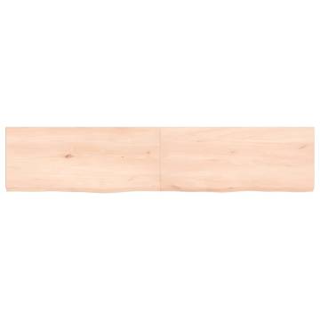 Rustic Untreated Solid Oak Wall Shelf - 140x30 cm | HipoMarket