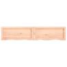 Rustic Untreated Solid Oak Wall Shelf - 140x30 cm | HipoMarket