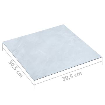 Self-Adhesive PVC Flooring Planks - White Marble - 5.11 m²