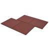 Fall Protection Tiles - Red Rubber 50x50 cm (6 pcs) | HipoMarket